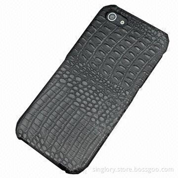 Leather case for iPhone 5s with crocodile texture leather material